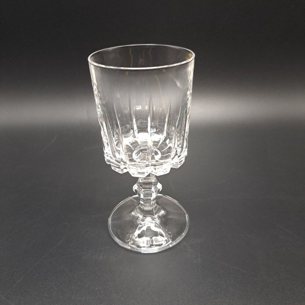 Vintage Crystal Wine Goblet Elegant Cut Glass Stemware